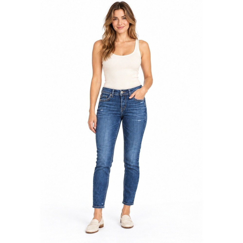 SILVER JEANS CO Suki Ankle Slim Jeans Women's W29 L27 Medium Wash
